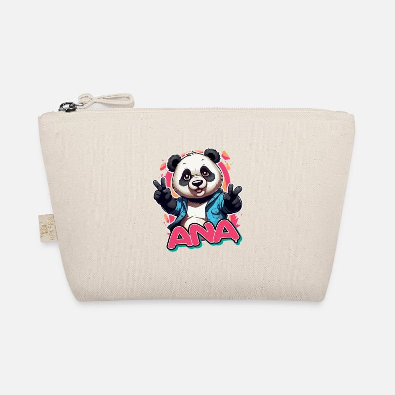 ANA - Schöner Mädchen Name mit coolem Panda Bio-Täschchen