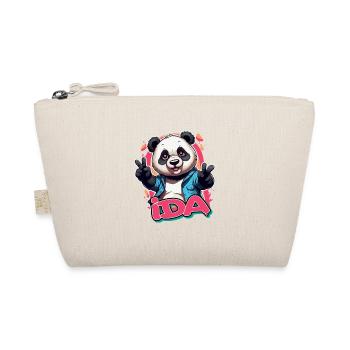 IDA - Beau nom de fille avec panda cool - Trousse biologique - nature - Devant