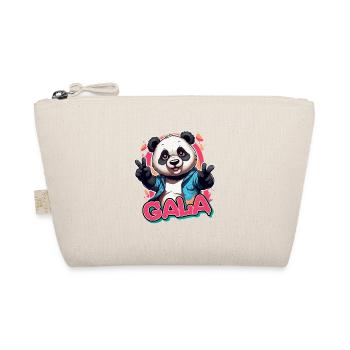 GALA - Schöner Mädchen Name mit coolem Panda - Bio-Täschchen - Natur - Vorne