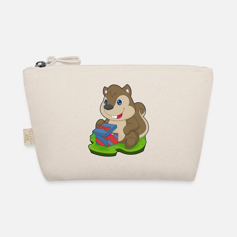 Squirrel Christmas Package Organic Pouch