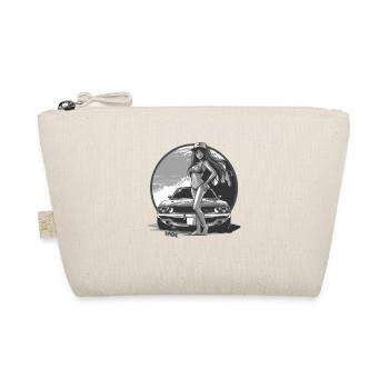 Beach Beauty Babe and Muscle Car - Organic Pouch - nature - Front