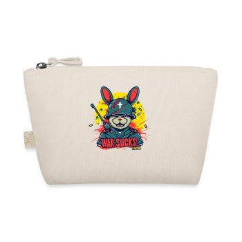 Bunny Rabbit Soldat, La guerre c’est de la merde - Trousse biologique - nature - Devant