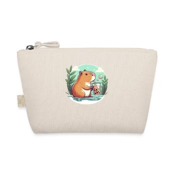 Capybara genießt Bubble Tea - Bio-Täschchen - Natur - Vorne