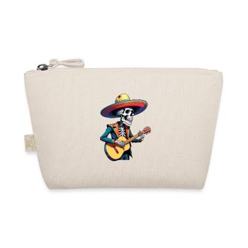 Mexican Mariachi Skeleton Guitarist Fiesta - Organic Pouch - nature - Front
