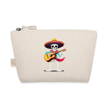 Mexikanischer Mariachi Skelett Gitarrist Fiesta - Bio-Täschchen - Natur - Vorne