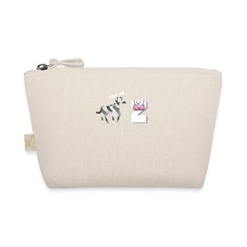 What The.. Zebra And Smiling Z-bra Funny Stripe - Organic Pouch - nature - Front