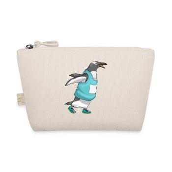 Pinguin Jogger Joggen Sport - Bio-Täschchen - Natur - Vorne