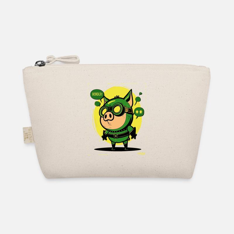 Le petit cochon anti-héros vert et jaune Trousse biologique