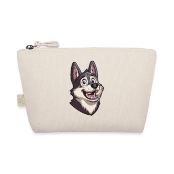 Jämthund Swedish Elkhound Cartoon Artwork - Organic Pouch - nature - Front
