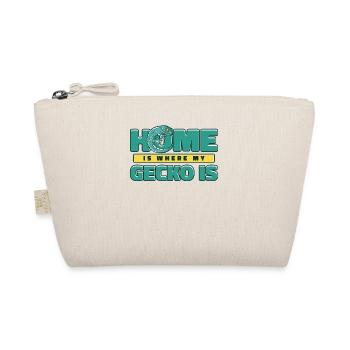 Home Is Where My Gecko Is Crested Lizard Leopard - Organic Pouch - nature - Front