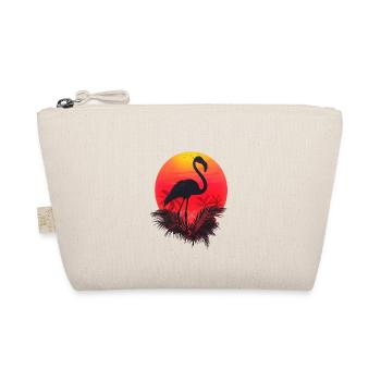 Coucher de soleil tropical avec flamant rose - Trousse biologique - nature - Devant