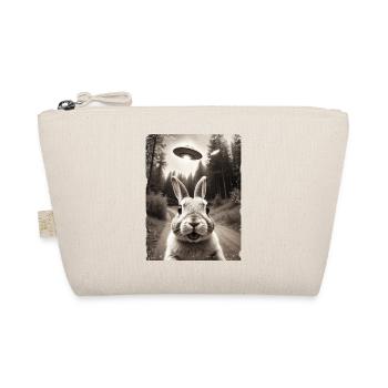 Funny Bunny Selfie Alien Spaceship - Organic Pouch - nature - Front