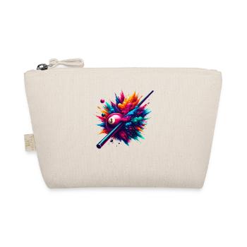 Colorful Billiard Pool Player Snooker Billiards - Organic Pouch - nature - Front