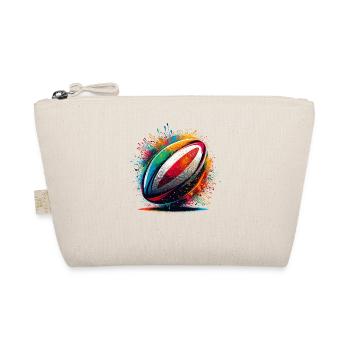 Splash Art Rugby Sports American Football Player - Organic Pouch - nature - Front