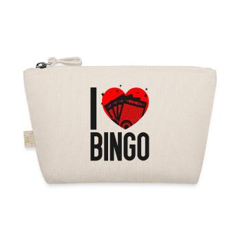 Bingo Player Heart I Love Bingo - Organic Pouch - nature - Front
