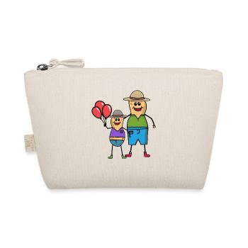 Birthday Peanut Father Son Family Child - Organic Pouch - nature - Front