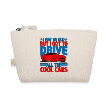 I May Be Old But I Got To Drive All The Cool Cars2 - Organic Pouch - nature - Front