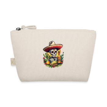 Skull Cinco De Mayo Funny Mexico Design - Organic Pouch - nature - Front