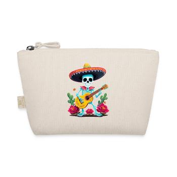 Mexican Mariachi Skeleton Guitarist Fiesta - Organic Pouch - nature - Front