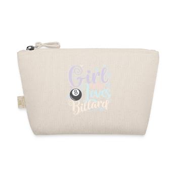 Girl who Loves Billiards - Organic Pouch - nature - Front