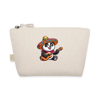 Cinco de Mayo Panda: mariachi with guitar - Organic Pouch - nature - Front