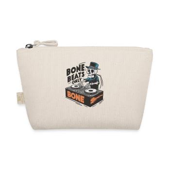 Bone Beats Only Vintage Skeleton DJ Mixing Musik - Bio-Täschchen - Natur - Vorne