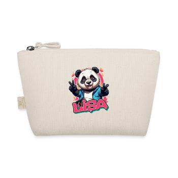 LISA - Beau nom de fille avec Cool Panda - Trousse biologique - nature - Devant