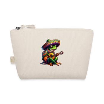 Cinco de Mayo Frog Mariachi Guitar - Organic Pouch - nature - Front