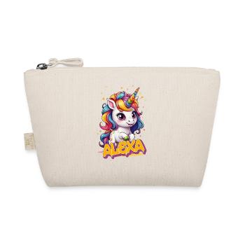 ALEXA - Beautiful girl name with cute unicorn - Organic Pouch - nature - Front