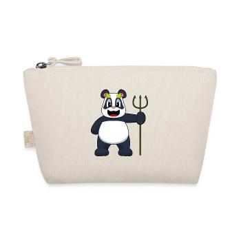 Panda Halloween Diable - Trousse biologique - nature - Devant