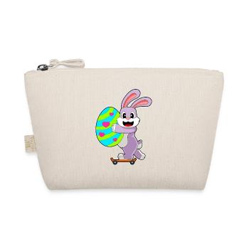 Hase Ostern Skateboard - Bio-Täschchen - Natur - Vorne