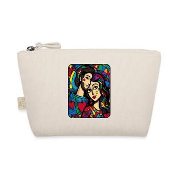 Hearts and Lovers - Organic Pouch - nature - Front