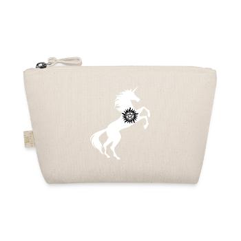 Unicorn Anti-Possession Symbol T-Shirt Magical - Organic Pouch - nature - Front