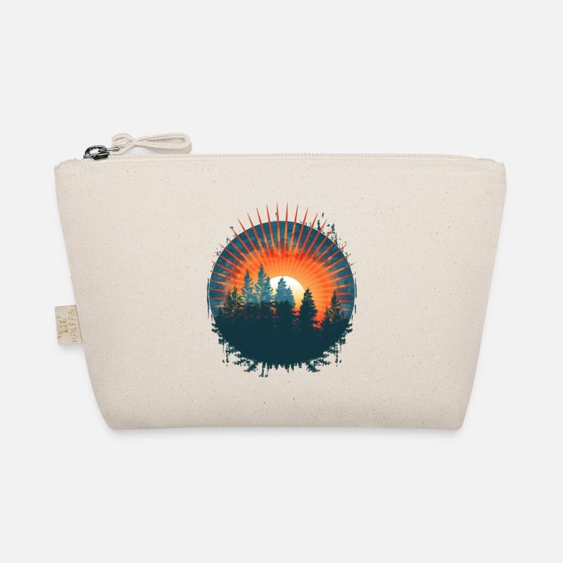Sunset Forest Silhouette Adventure Organic Pouch