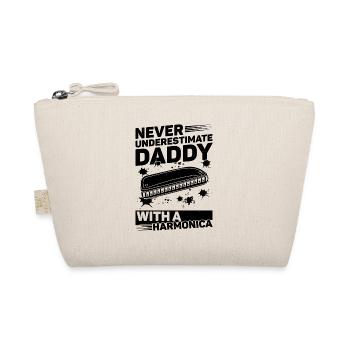 Never Underestimate Daddy With A Harmonica - Bio-Täschchen - Natur - Vorne