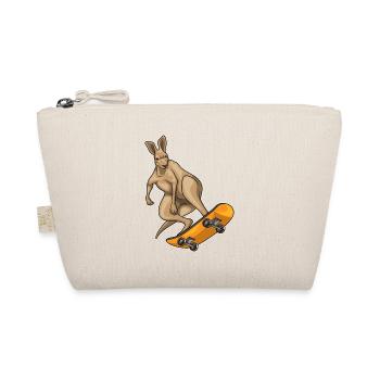 Kangaroo Skater Skateboard Sport - Organic Pouch - nature - Front