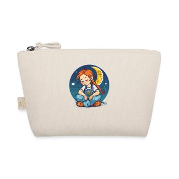 Sleeping redhead girl with moon and stars - Organic Pouch - nature - Front