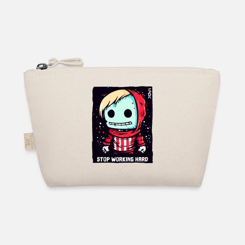 Stop the Hard Work: Cartoon Doll Organic Pouch