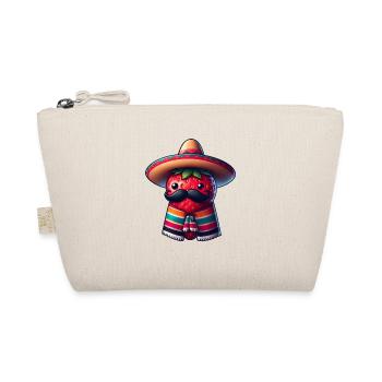 Cinco de Mayo Erdbeere mit Schnurrbart - Bio-Täschchen - Natur - Vorne