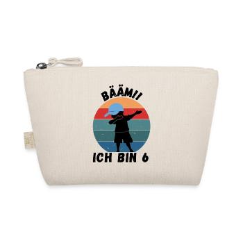 6. Geburtstag - BÄÄM, Junge mit DAB Tanz - Bio-Täschchen - Natur - Vorne