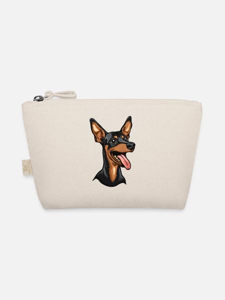 Zwergpinscher | Miniature Pinscher | Cartoon - Bio-Täschchen - Natur