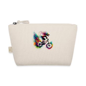 Colorful Cycling Cyclist Mountain Bike Cyclists - Organic Pouch - nature - Front