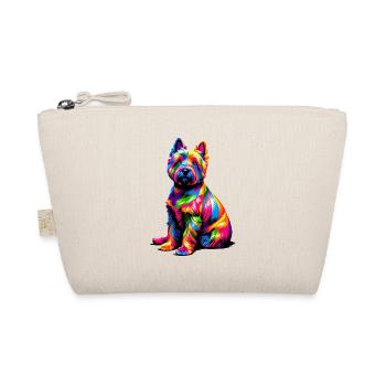 Bunte Pop Art Cairn Terrier Terrier - Bio-Täschchen - Natur - Vorne