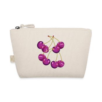 Rockabilly Retro Vintage Cherries Cherry 80's Obs - Organic Pouch - nature - Front