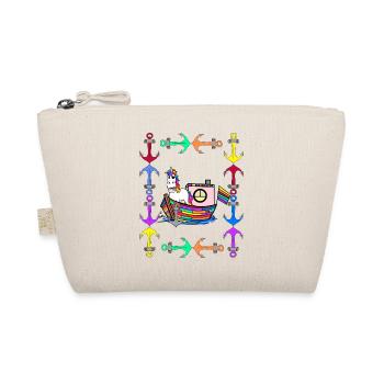 Regenbogen Einhörner Regenbogenfahne LGBT - Bio-Täschchen - Natur - Vorne