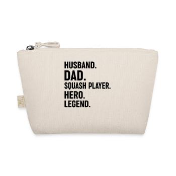 Mari Papa Joueur de squash Hero Legend - Squash Dad - Trousse biologique - nature - Devant