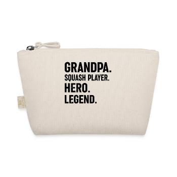 Grandpa Squash Player Hero Legend - Squash Grandpa - Organic Pouch - nature - Front