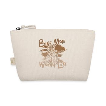 Bike More Worry Less Mountainbiking Downhill - Organic Pouch - nature - Front
