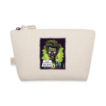 Skull: Life Guide, Stop Listening - Organic Pouch - nature - Front