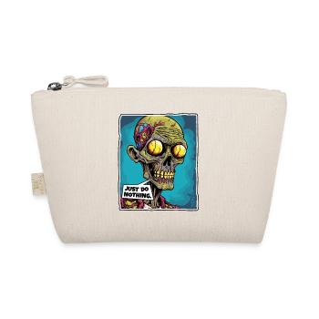 Zombie Skull Skeleton: Do Nothing - Organic Pouch - nature - Front